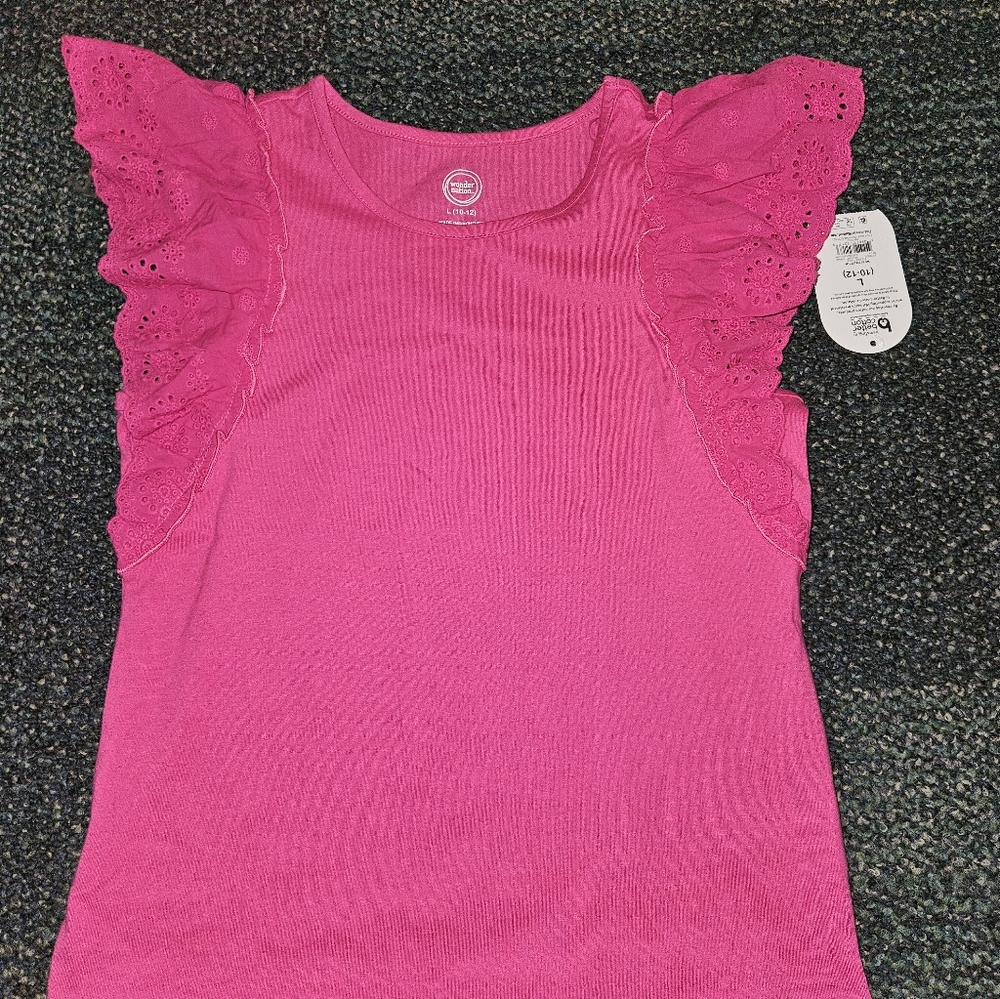Wonder Nation Girls Pink Sleeveless Top Size L (10-12 - Picture 2 of 9
